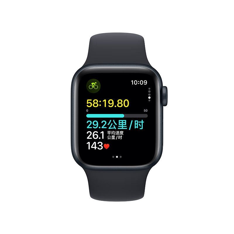 apple watch se 2023款智能手表gps款40毫米午夜色铝金属表壳午夜色