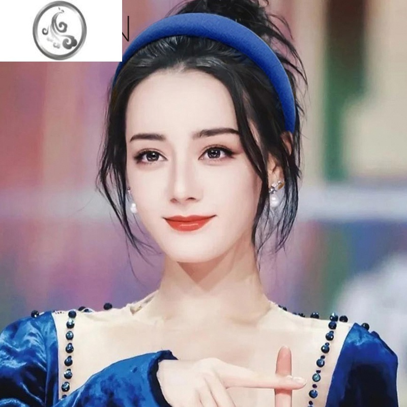 jimixign鞠婧祎同款发箍银色高颅顶宽边头箍洗脸发卡网红简约头饰女潮