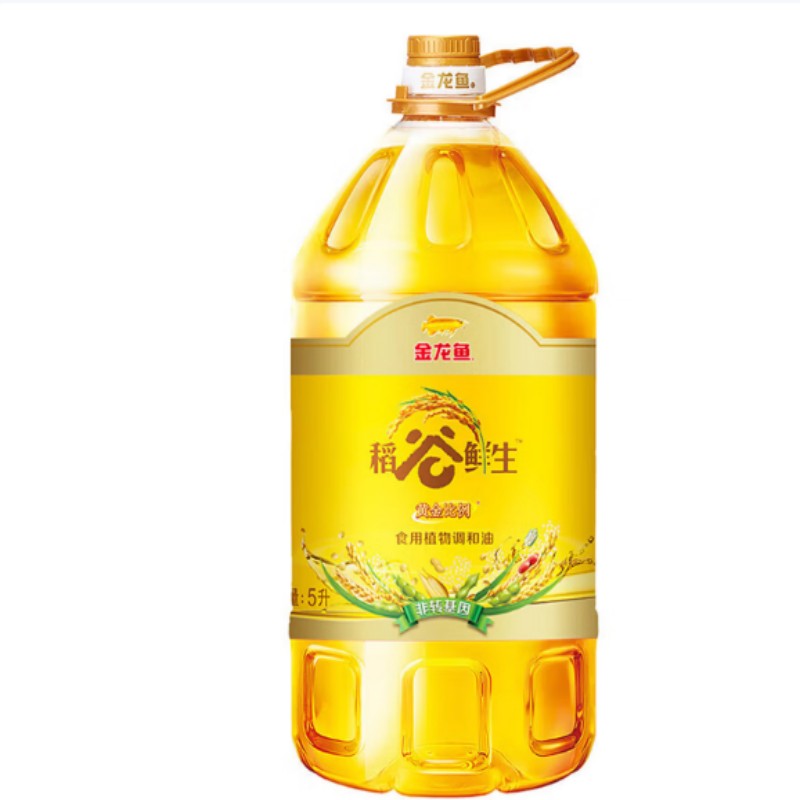 金龙鱼黄金比例稻谷鲜生食用植物调和油美味健康