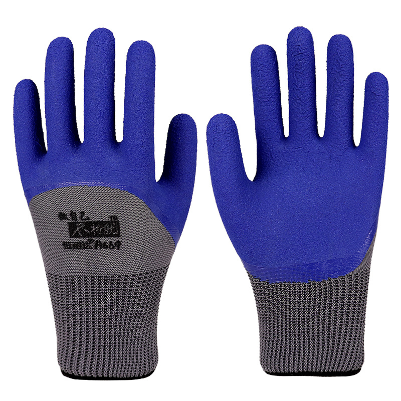 橡胶发泡灰蓝(超耐磨)(3双) 一双顶十双 l 耐磨王手套劳保工作橡胶