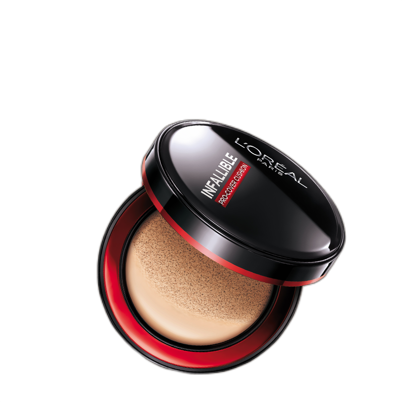 欧莱雅红胖子气垫霜bb霜恒放溢彩持色哑光轻垫霜遮瑕粉底液替换芯替换