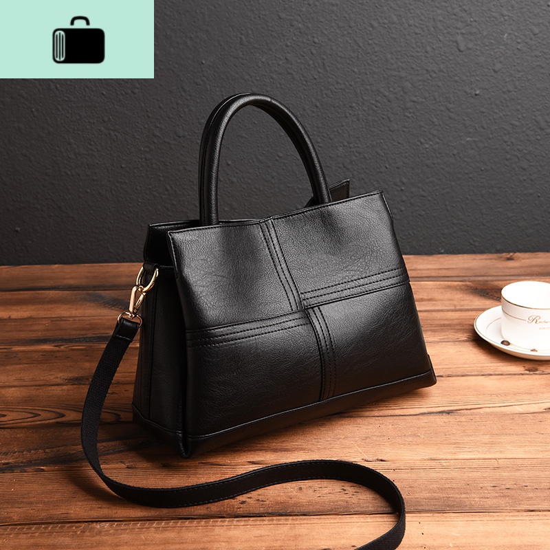 大容量包包女2020新款百搭斜挎大包简约软皮女士单肩妈妈手提包潮NEWLAKE高清大图