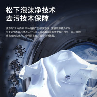 松下(Panasonic)全自动白月光单洗滚筒洗衣机 10公斤 温水泡沫净 1.1极高洗净比 XQG100-N11E