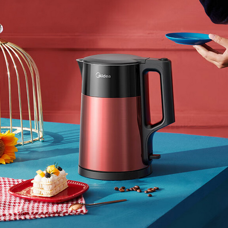 美的(Midea) 电水壶 HJ1709 1.7L 红色高清大图