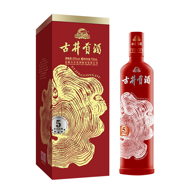 古井贡牌 古井贡酒 岁月经典5 45度 700ml*6 整箱装 浓香型白酒高清大图