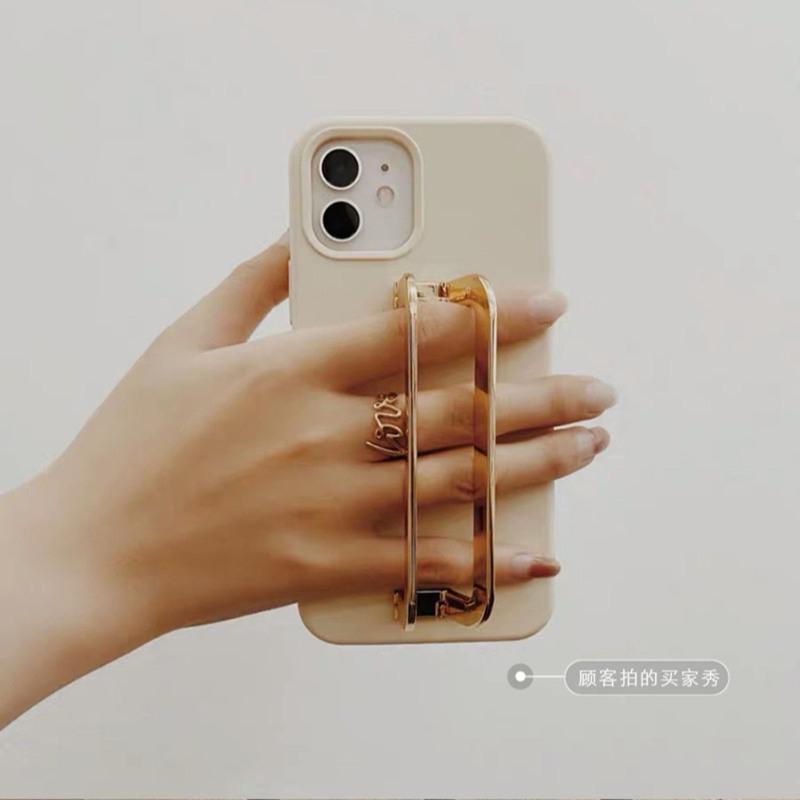 原创气质奶白适用iPhone11金属方扣苹果12proMax液态硅胶手机壳xs 奶油白 苹果SE(一代)