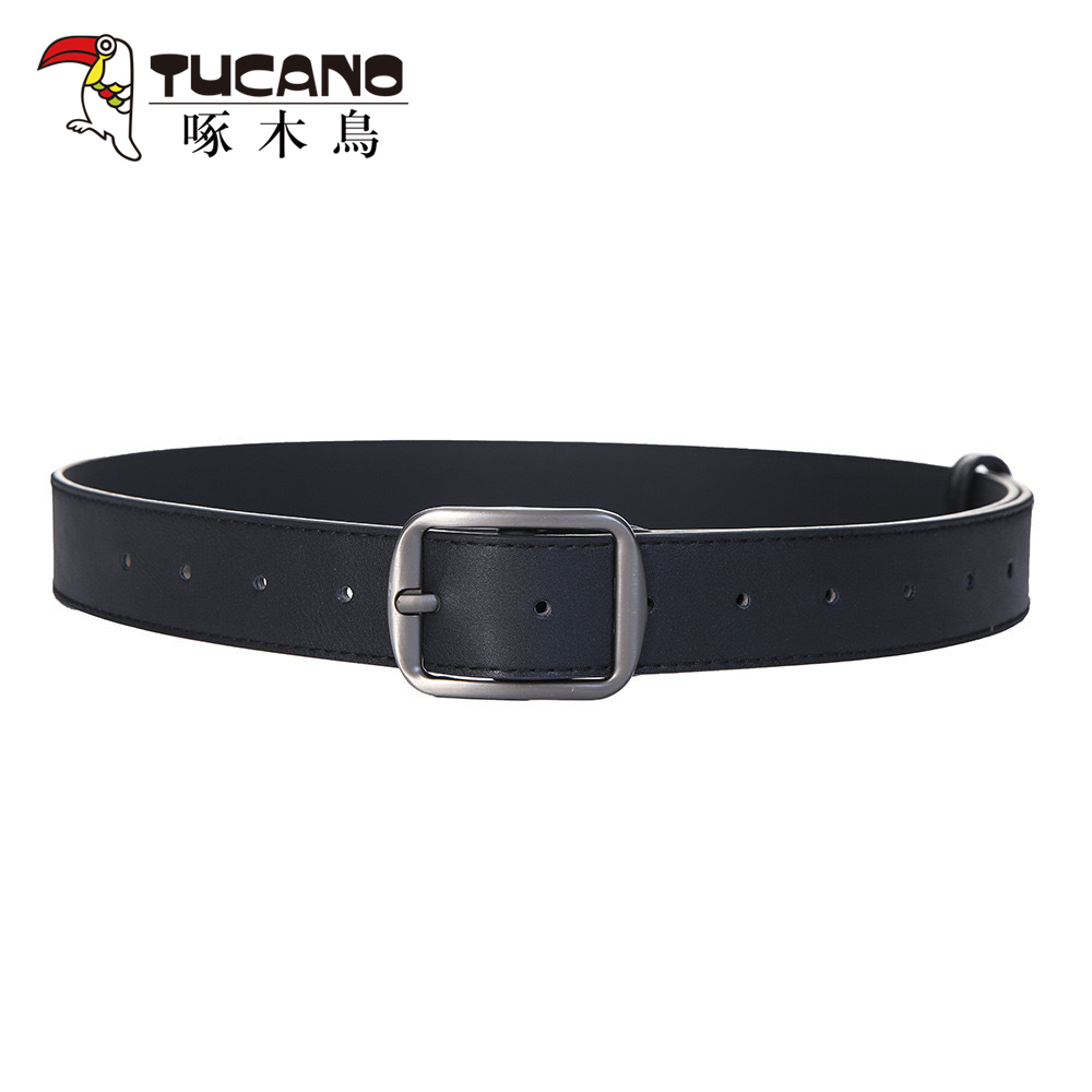 啄木鸟简约高级感男女通用韩版新款百搭牛仔裤装饰皮带学生饰生感高清大图