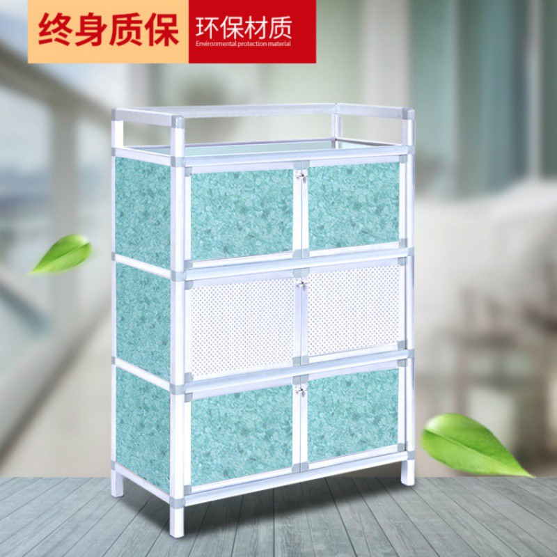 碗柜家用厨房橱柜储物柜置物架收纳柜多功能组装经济型简易小柜子收纳层架 三维工匠高清大图
