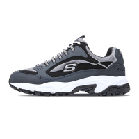 Skechers斯凯奇2021春款户外老爹鞋撞色拼接休闲运动鞋