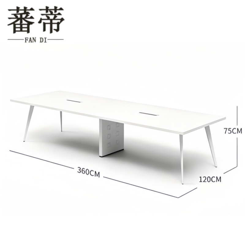 蕃蒂办公桌3.6m(带电箱)张高清大图