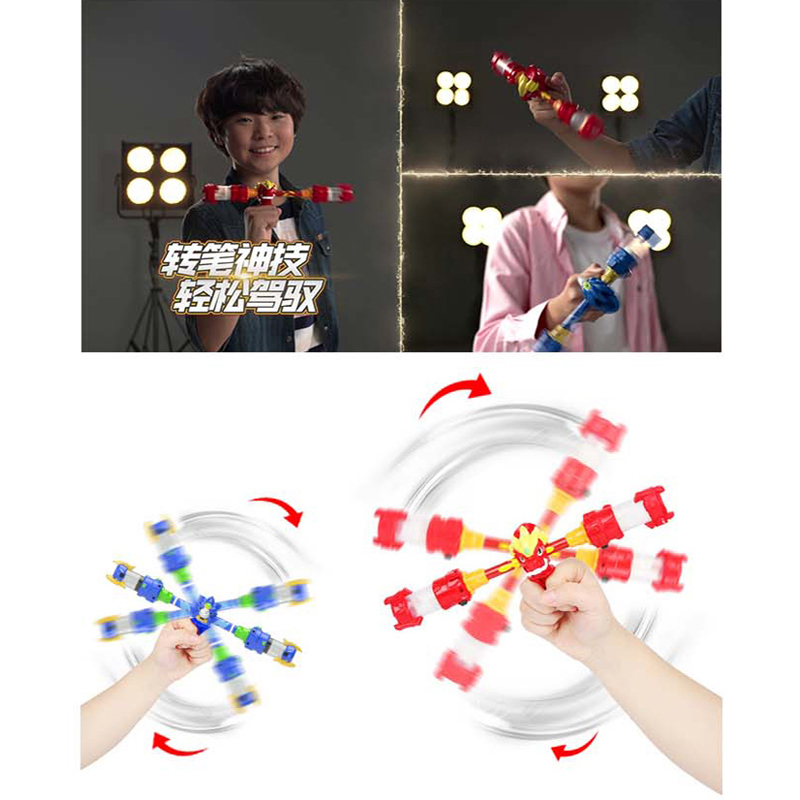 智高转战超旋斗士转转笔玩具超炫斗士星戒系列变形星兽炎魂机器人 超旋星戒[发射版]金悟8033