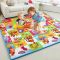 双面爬爬垫宝宝爬行垫加厚儿童爬行垫学步垫郊游野餐垫爬爬垫子 正图单面0.5厚度 0.9米*1.1米
