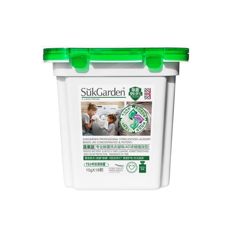 蔬果园4D专业除菌洗衣凝珠(浓缩强效型)(10g*18颗)*1盒