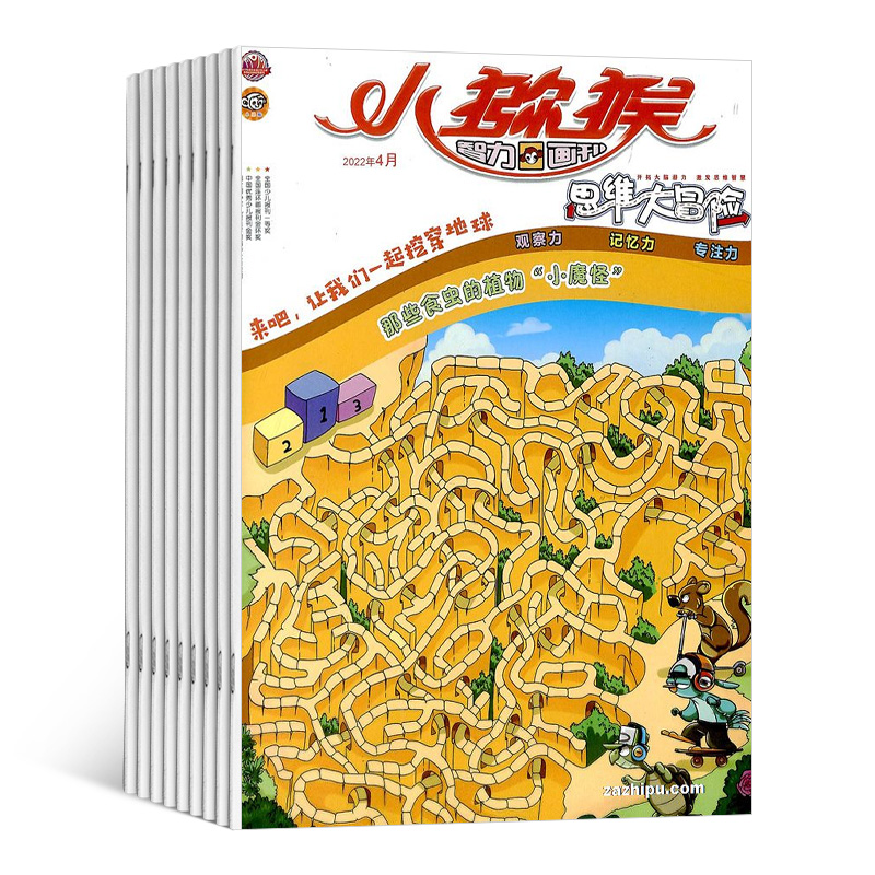 [正版]小猕猴智力画刊思维大冒险杂志 2024年7月起订 共12期 杂志铺 逻辑思维 趣味游戏 智力开发图书期刊杂志高清大图