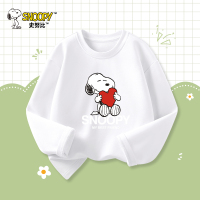 史努比(SNOOPY)男女中大童纯棉长袖t恤新款洋气春装上衣纯棉打底衫潮T