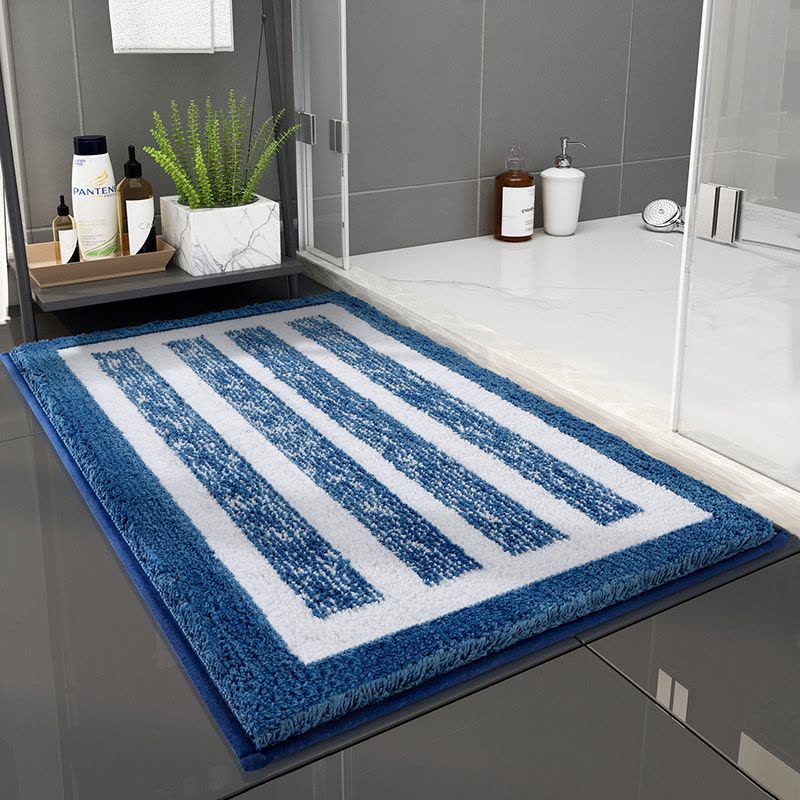 幸福派 卫生间长毛绒地垫浴室门口吸水脚垫厕所防滑地毯门垫进门垫子洗手间蛋糕绒卫生间地垫门垫速干脚垫厕所防滑地毯洗手间垫子图片