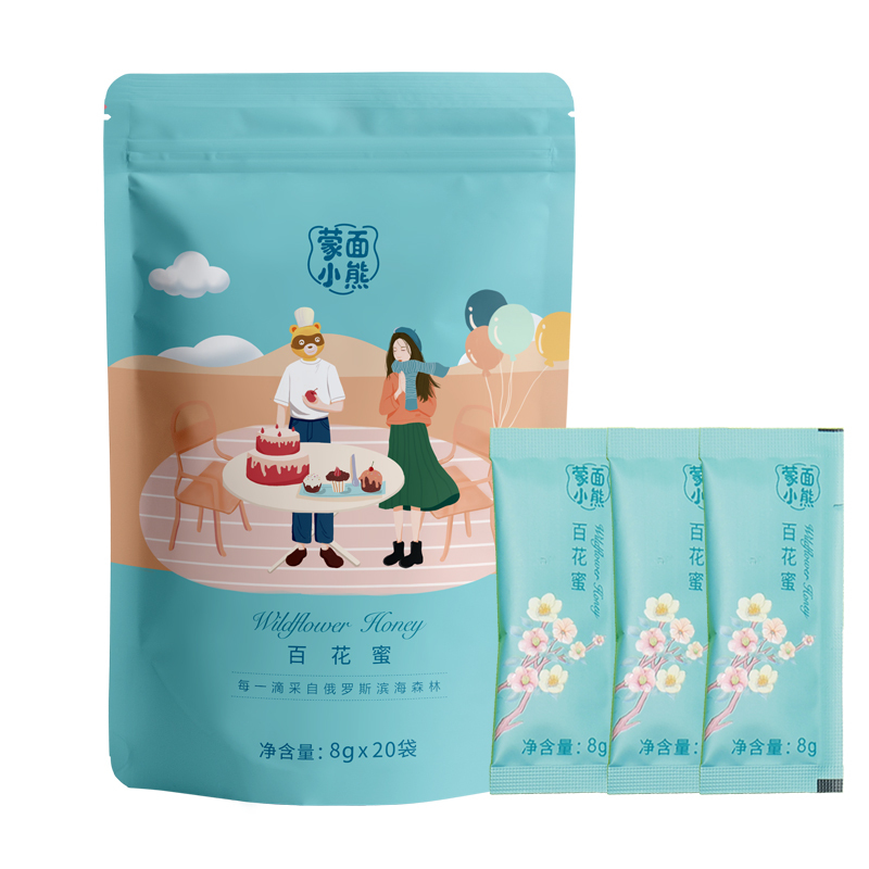 蒙面小熊百花蜜便携装8g*20小袋装