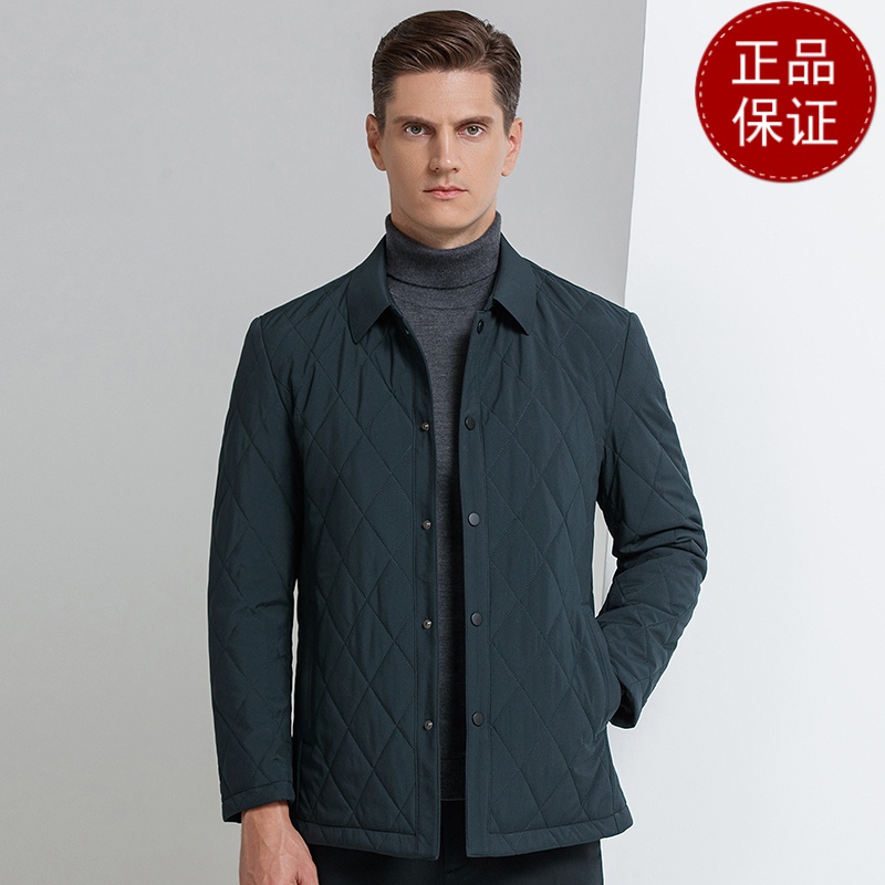 免费顺丰 翻领棉衣男中年翻领薄棉服中老年棉袄春秋装加厚夹克外套爸爸装棉服2024冬装新款轻奢皮草真皮大码外套男装高清大图
