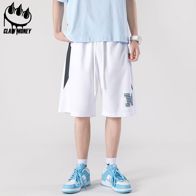 CLAW MONEY 运动短裤男夏季港风潮牌宽松篮球裤休闲百搭五分裤子