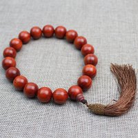 厂家批量发天然巴西红花梨红木车挂手持珠提珠念珠佛珠手链便宜卖