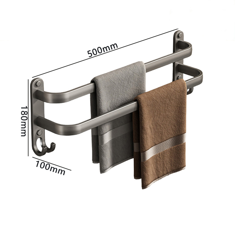 豫汉迎多杆毛巾架 双杆毛巾架500*100*180mm个