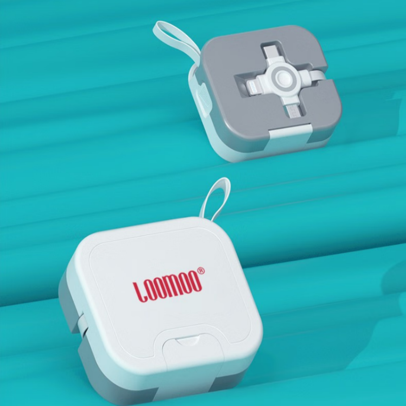 LOOMOO乐默 乐默手机支架收纳数据线 LCB-301 灰白色 货期1周高清大图