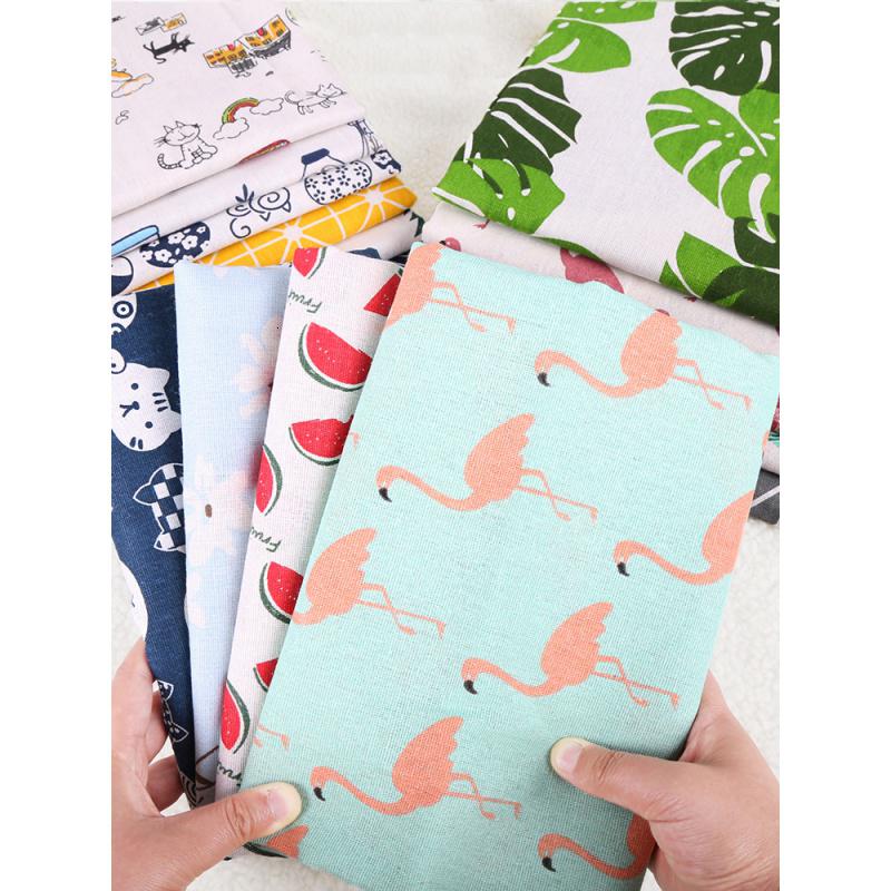 家柏饰(CORATED)10米价 棉麻布料背景布挂布少女心窗帘沙发巾面料北欧格子花布高清大图