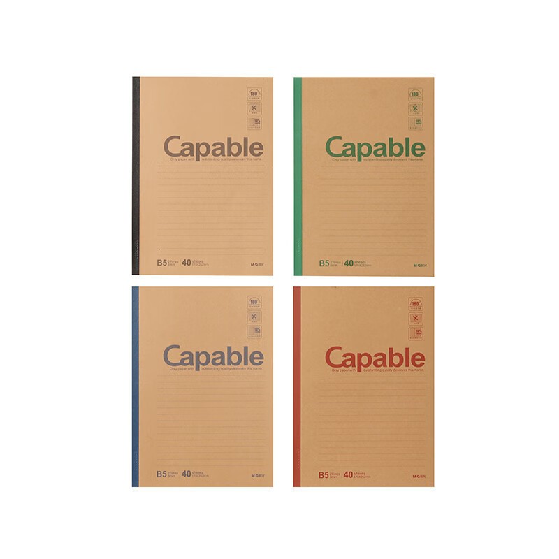 晨光(M&G)APYJP550 笔记本 Capable-B5无线装订本40页550-APYJP550 (8本/包) 2包高清大图