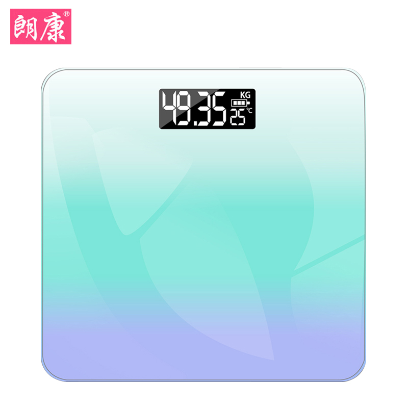 朗康（LangKang）LK-9126渐变色电子秤称重体重秤人体家用健康秤精准人体秤智能体脂秤脂肪秤电池款APP数据记录