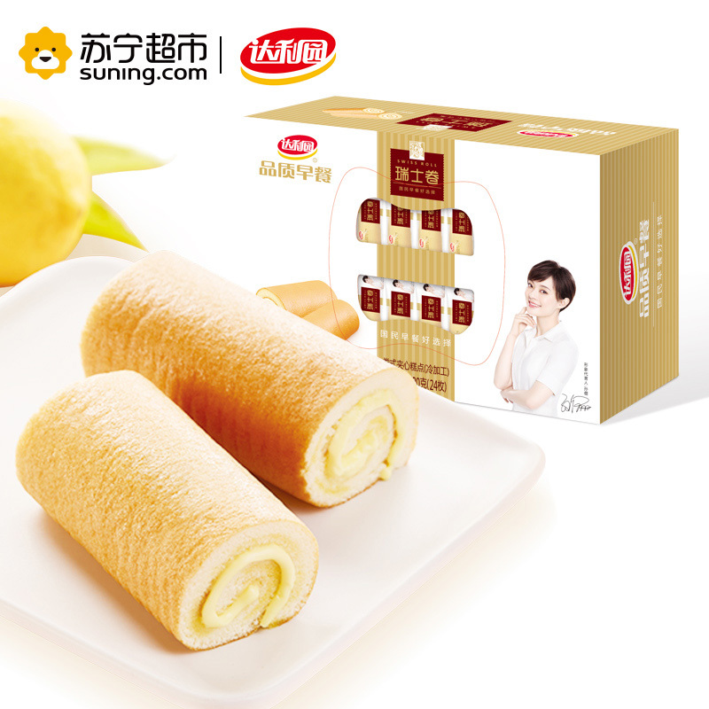 达利园 糕点 面包 零食 瑞士卷720g(品质早餐)