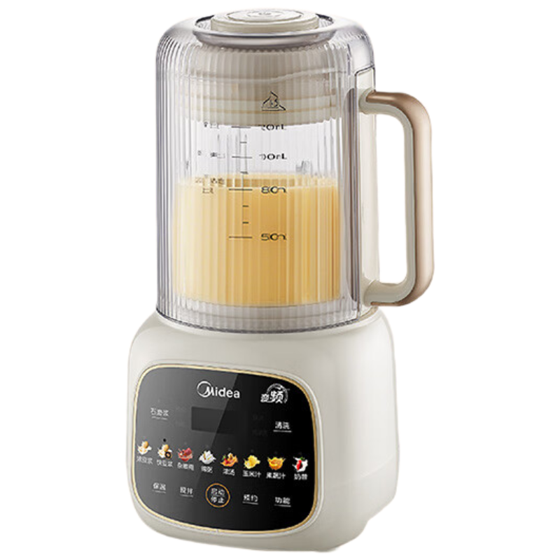 美的变频破壁机强力搅拌大容量果蔬汁料理机玻璃机身定时预约多功能家用电器破壁机 MJ-FC20