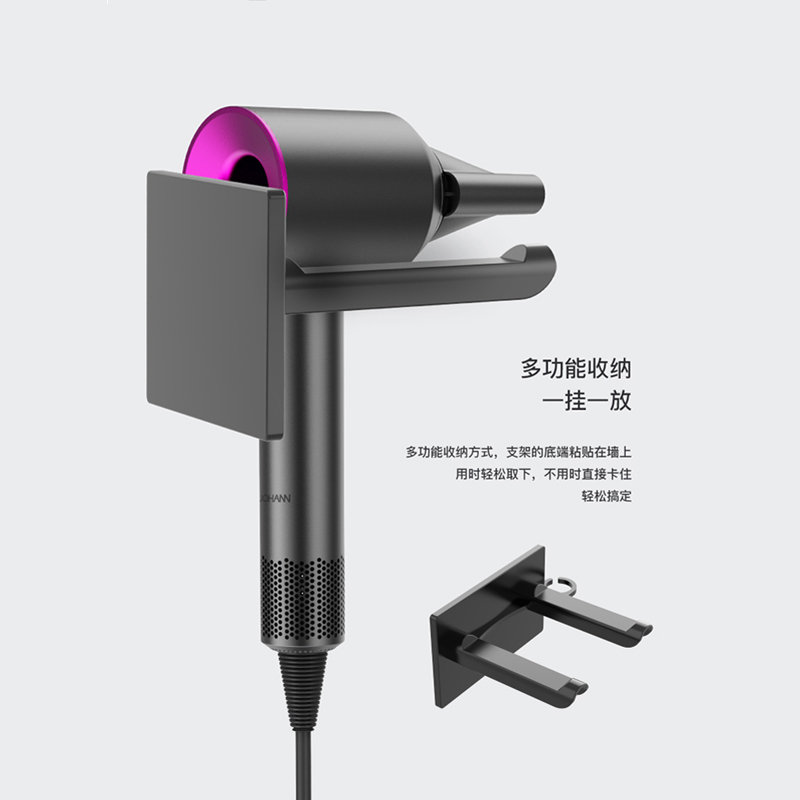 巴赫约翰XF-09新一代电吹风机负离子护发速干大风力便携家用 柔顺护发家用电吹风机 玫瑰红 XF-09高清大图