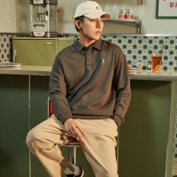 【3折价109.9元】唐狮春秋季新款polo衫男长袖保罗衫polo领卫衣宽松港风潮牌