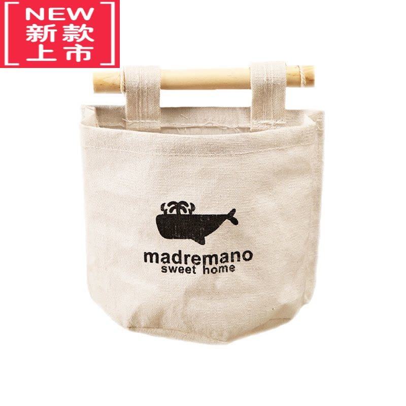 可莉允麻布收纳挂袋小挂兜墙壁收纳挂袋卫生间卫生纸收纳挂袋幼儿园挂袋图片