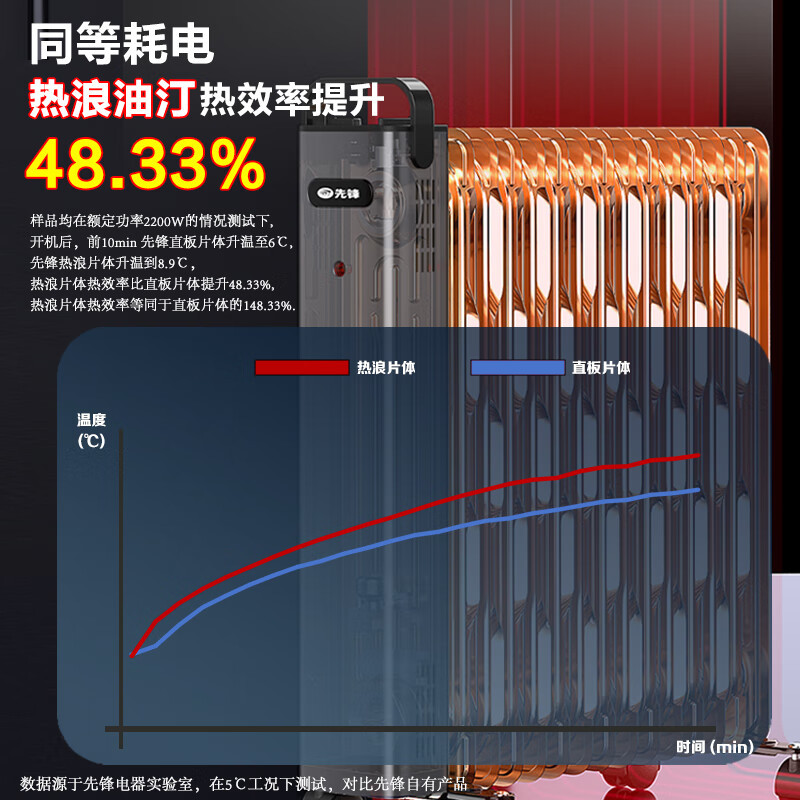 先锋(SINGFUN)石墨烯油汀取暖器电暖器17片油丁电暖气片防烫速热烘衣加湿家用客厅卧室大面积取暖电器DYT-YY1R