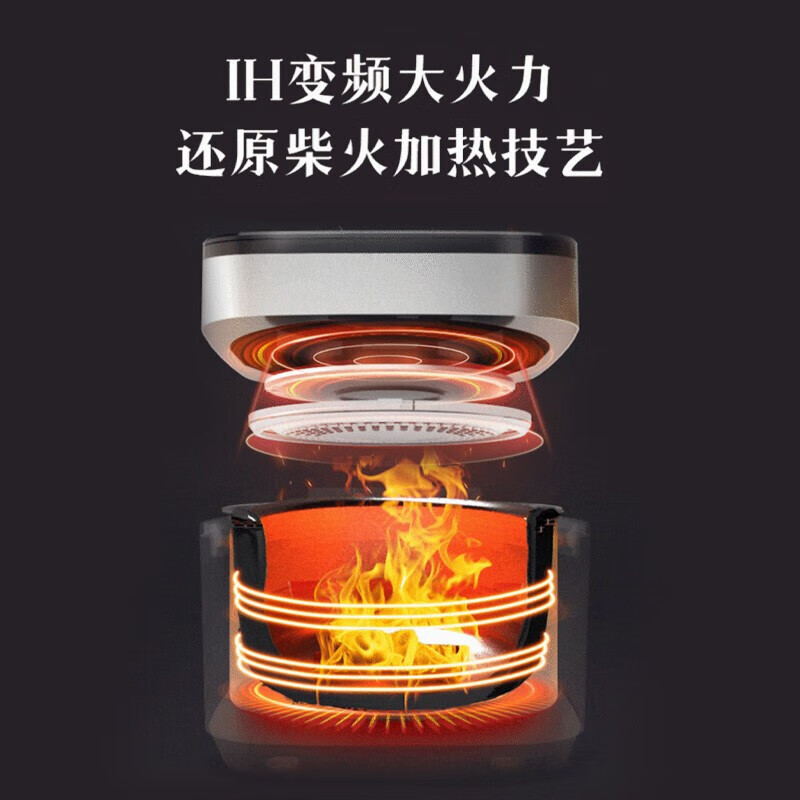 松下(Panasonic)IH智能 寓颜煲酵素饭 4-5人大容量家用日本电饭锅炫彩玻屏触控SR-HT155 4.2升
