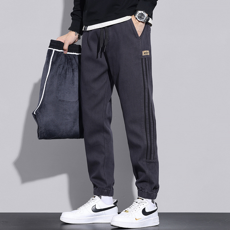 啄木鸟2025秋冬新款哈伦束脚卫裤子男士潮流百搭宽松男款休闲长裤高清大图