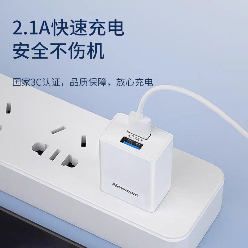 纽曼(Newmine)双口充头CH202苹果14华为小米手机平板ipad安卓充电器插头多口usb据线5V 2个起订高清大图