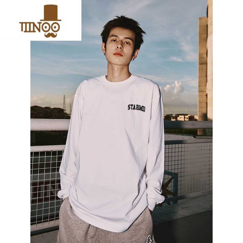 YANXUSTA X RMD 国潮SR幻影上衣潮牌情侣打底衫宽松长袖t恤男女高清大图