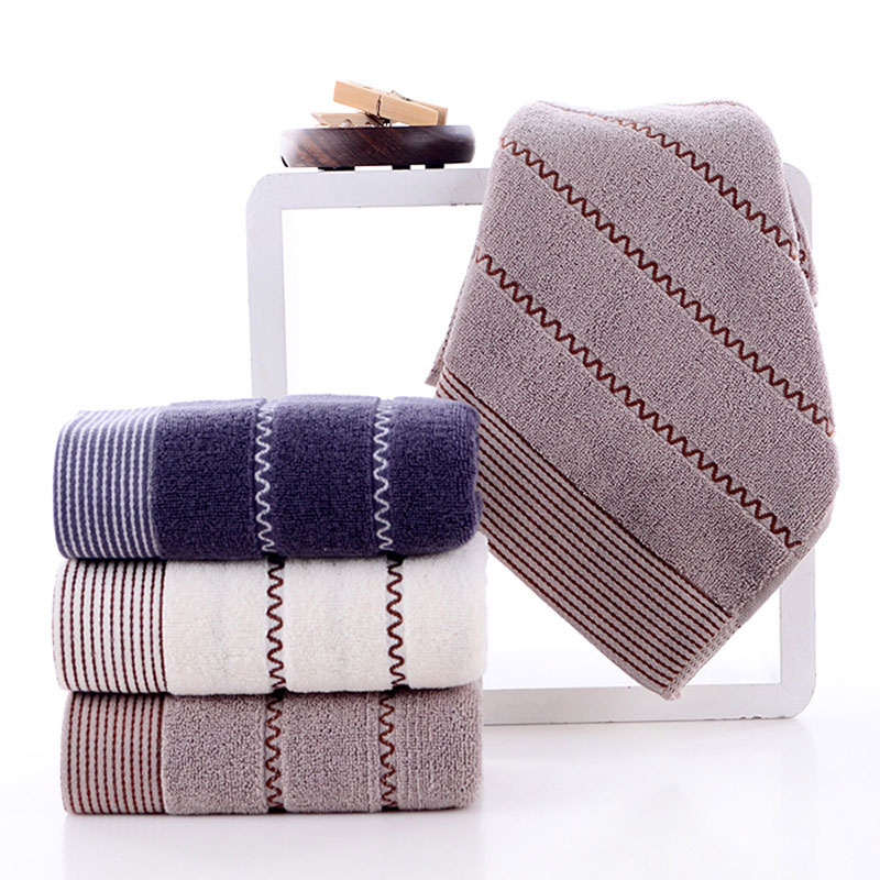 优福安达优福安达 加厚水纹纯棉毛巾 33*73cm MJ20230008 /条高清大图