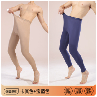 猫人秋冬加厚男士德绒保暖裤羽绒蚕丝护膝东北中老年棉裤线裤270g 2XL【推荐140-160斤】 宝蓝色+卡其色【羽绒蚕丝贴片】