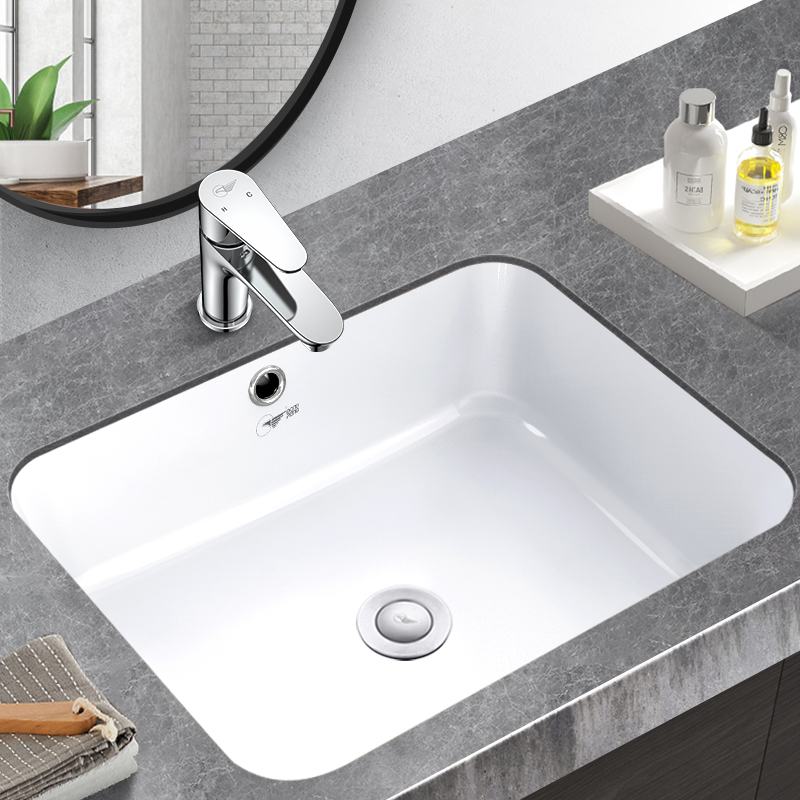 东鹏卫浴(dongpeng)台下盆陶瓷方形洗手盆家用台盆卫生间小号洗脸盆