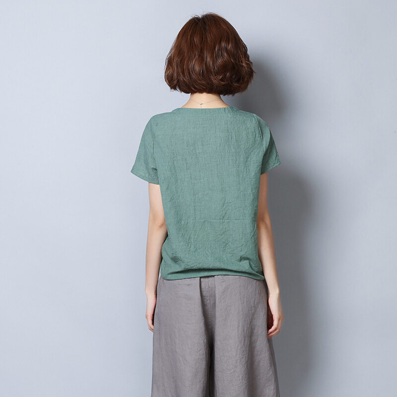 省心搭配女装套装棉麻裙裤套装女夏季大码阔腿裤胖mm亚麻两件套