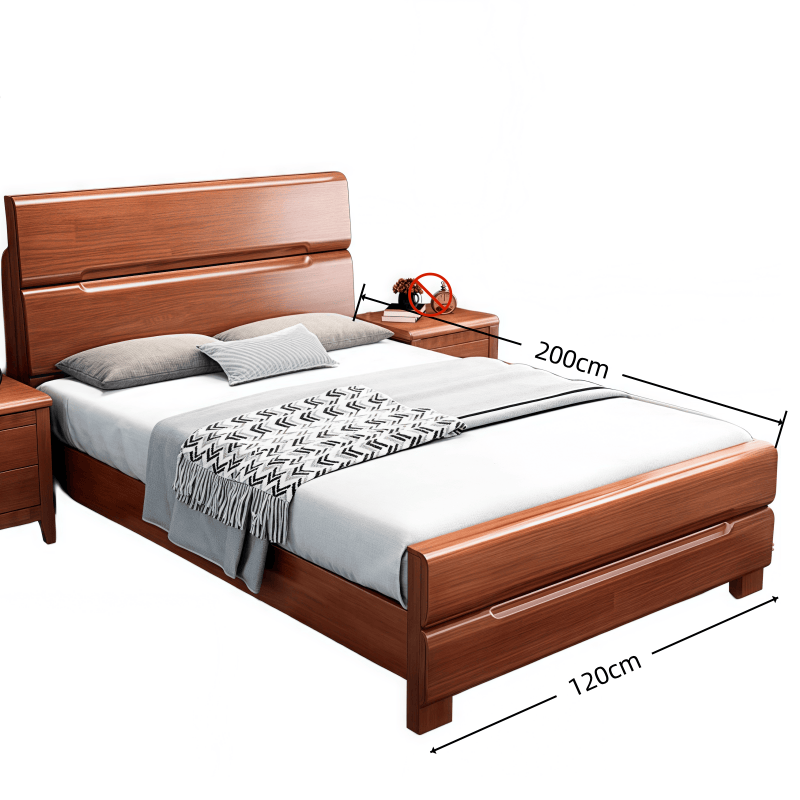 豫龙都实木单人床1.2*2m张高清大图