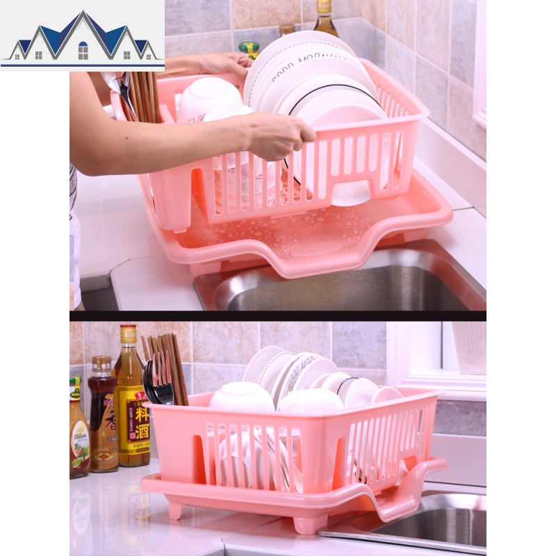 厨房放碗架塑料沥水架滴水碗碟碗筷杯子架家用置物架收纳盒收纳篮 三维工匠高清大图