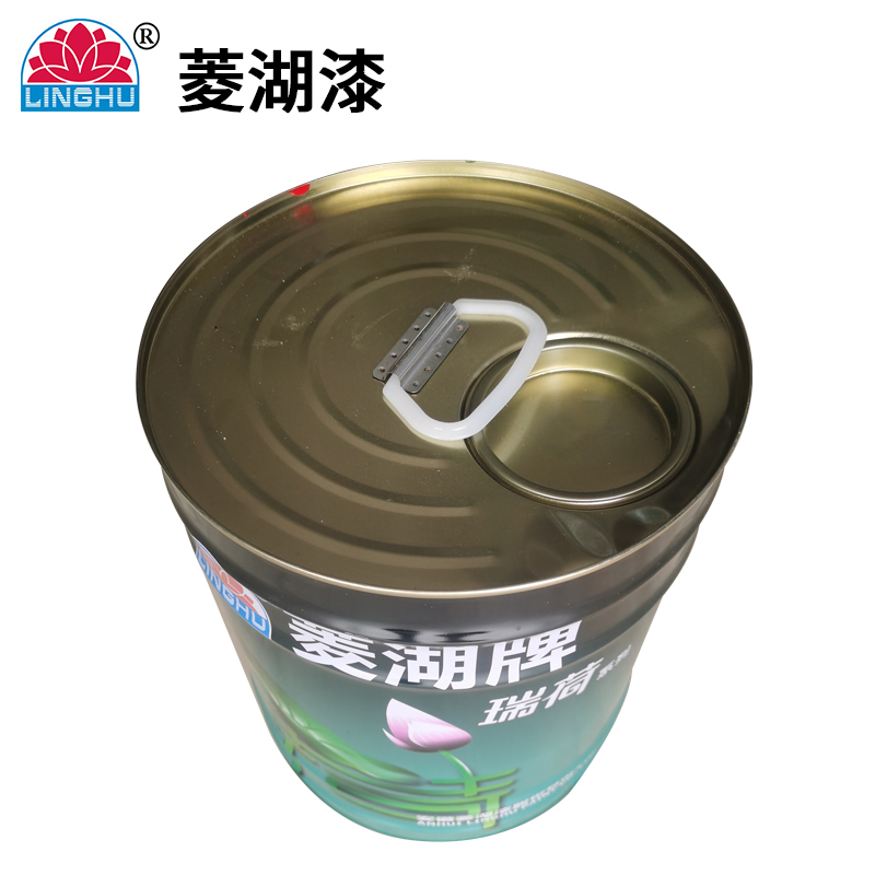菱湖漆 醇酸调合涂料 大红 15Kg 桶高清大图