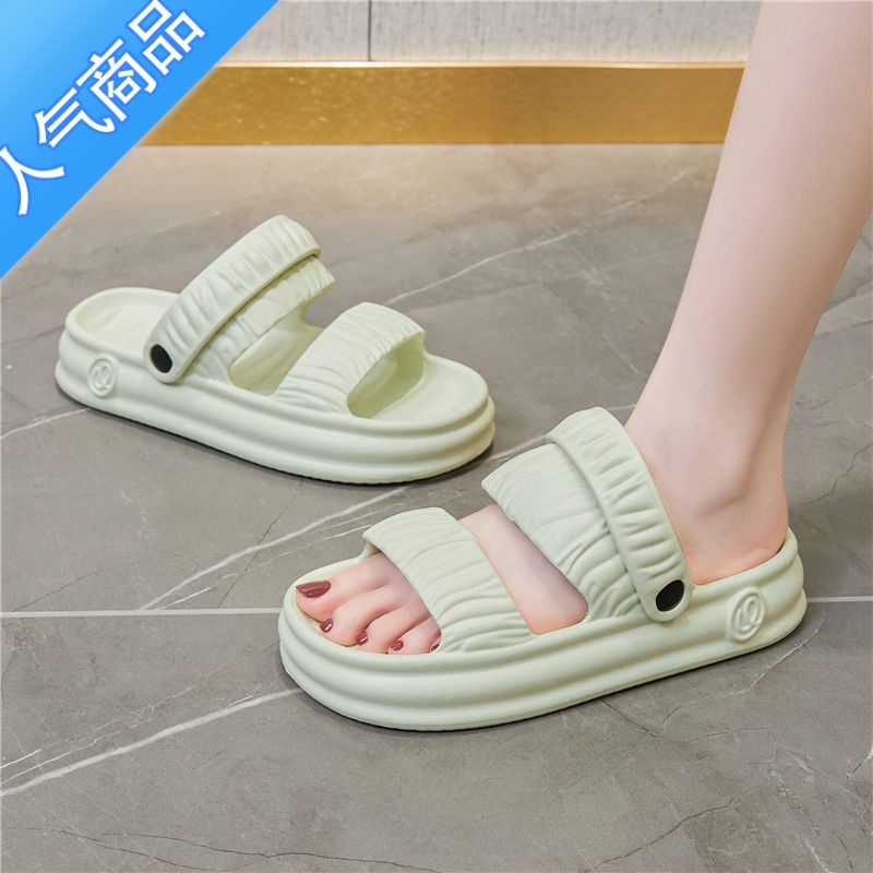 SUNTEK凉鞋女外穿新款时尚两穿踩屎感轻便舒适不累脚软底防滑沙滩凉拖鞋高清大图