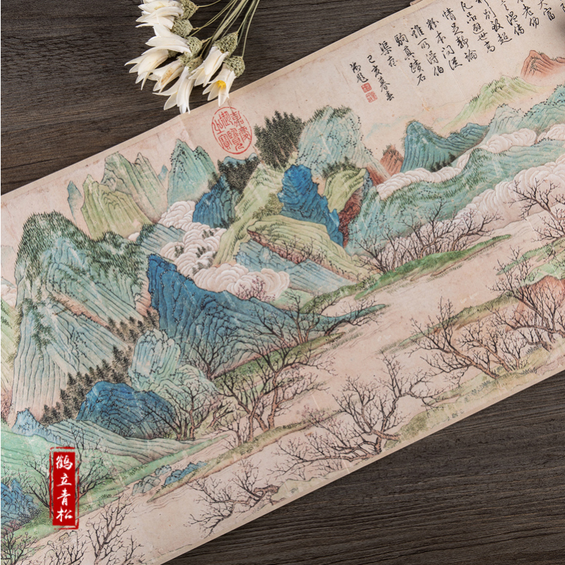 [正版]历代名家绘画 桃花源图 明仇英 长卷中国画画集画册盒装 折叠页 临摹 装裱 创作