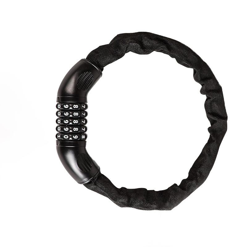 Hittery 电动车山地车摩托车链子锁 链条密码锁 黑色弯头0.6米(单位:条)高清大图