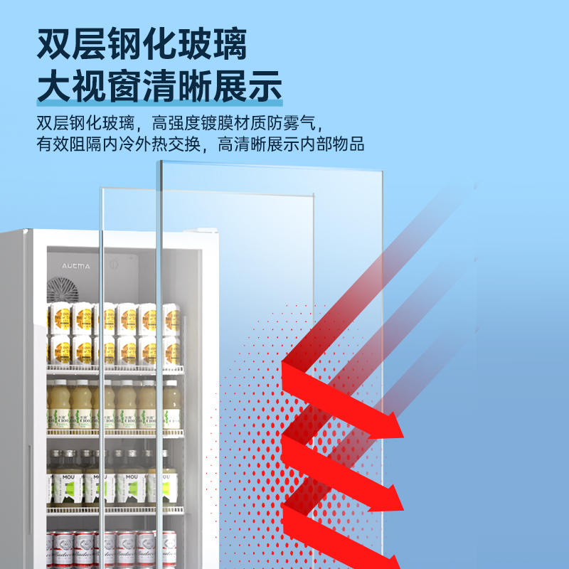 澳柯玛SC-399WB冷藏展示柜保鲜柜饮料冰箱水果凉菜酒水风蔬菜商用无霜高清大图